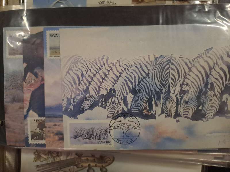SWA + Namibia - FDC and date stamp cards