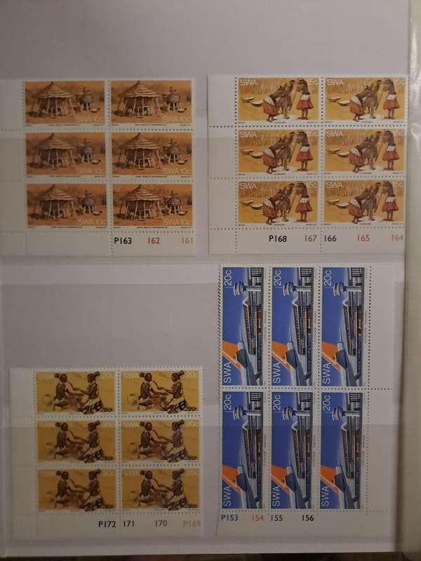 South West Africa - Control Blocks/Strips - Between no 304 and 406