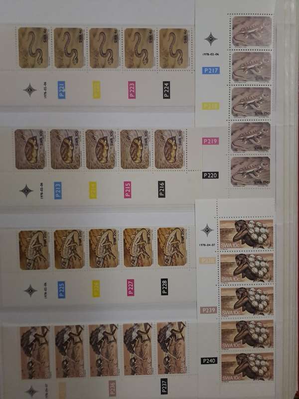 South West Africa - Control Blocks/Strips - Between no 304 and 406