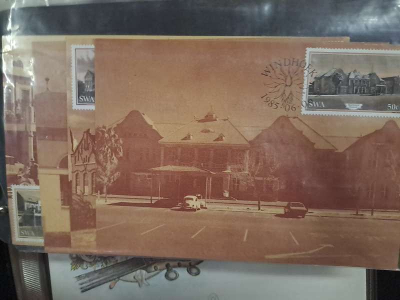 SWA + Namibia - FDC and date stamp cards