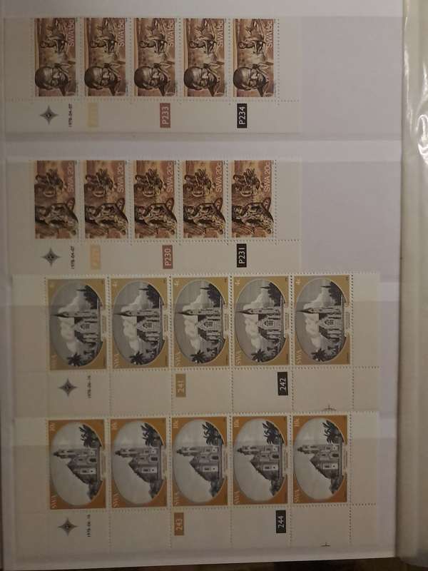 South West Africa - Control Blocks/Strips - Between no 304 and 406