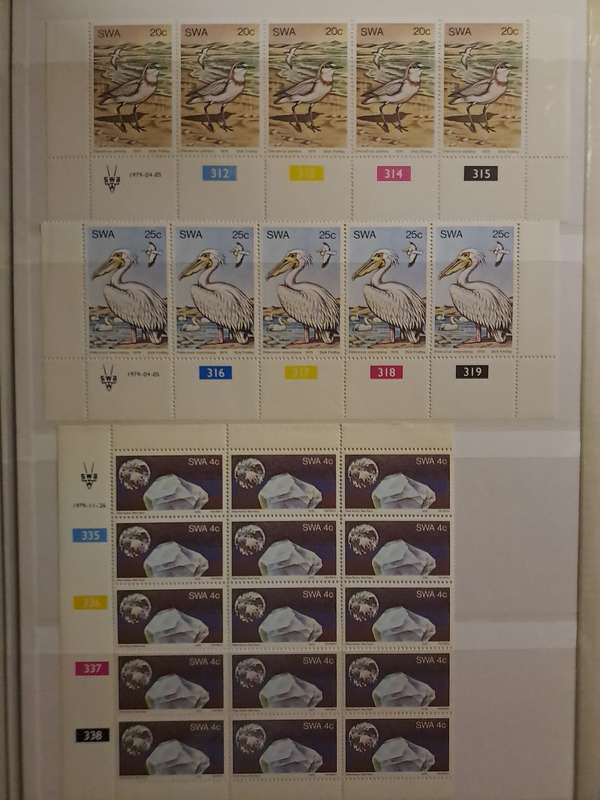 South West Africa - Control Blocks/Strips - Between no 304 and 406