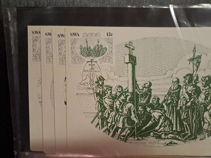 SWA + Namibia - FDC and date stamp cards