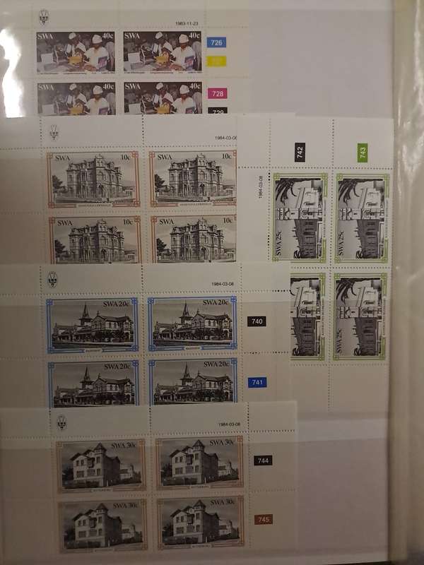 South West Africa - Control Blocks - Between no 407-553