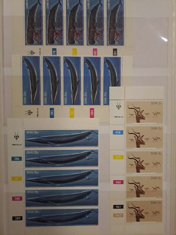 South West Africa - Control Blocks/Strips - Between no 304 and 406