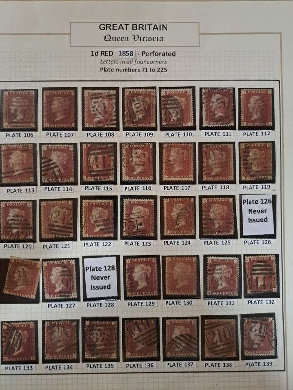 QV - Penny Reds: Plates 71 - 225 - Reduced price