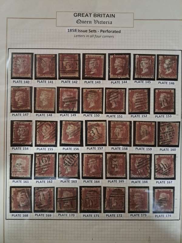 QV - Penny Reds: Plates 71 - 225 - Reduced price