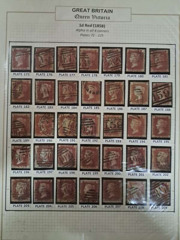 QV - Penny Reds: Plates 71 - 225 - Reduced price