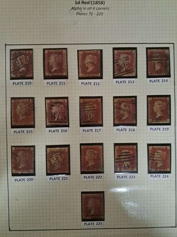 QV - Penny Reds: Plates 71 - 225 - Reduced price