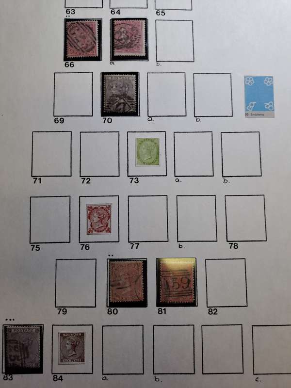 6 Queen Victoria stamps (Numbers between 66-83) - Reduced price