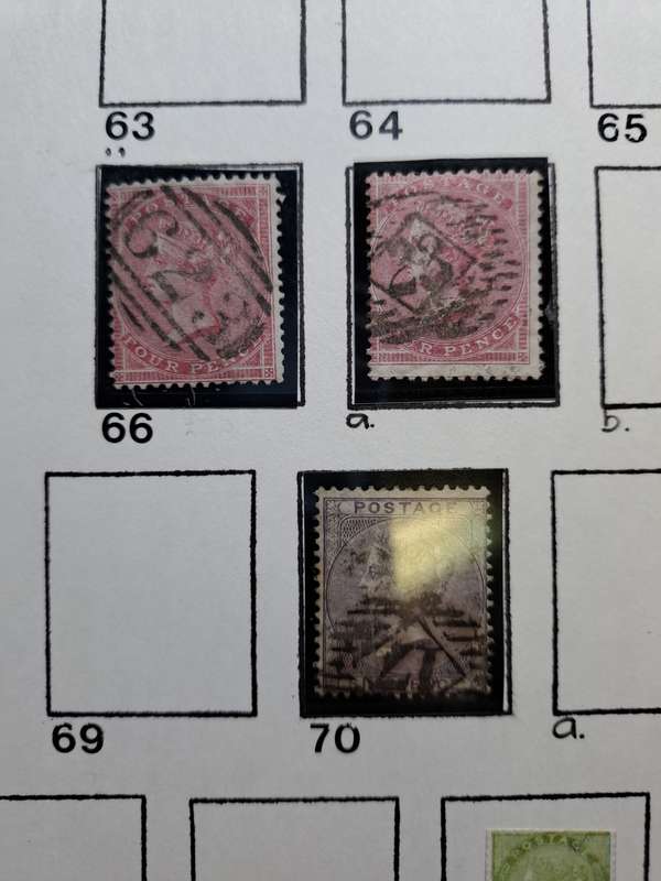 6 Queen Victoria stamps (Numbers between 66-83) - Reduced price