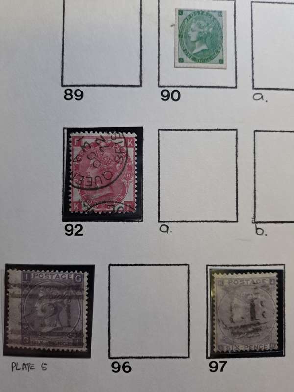 7 Queen Victoria stamps (Numbers between 92 and 98) - Reduced price