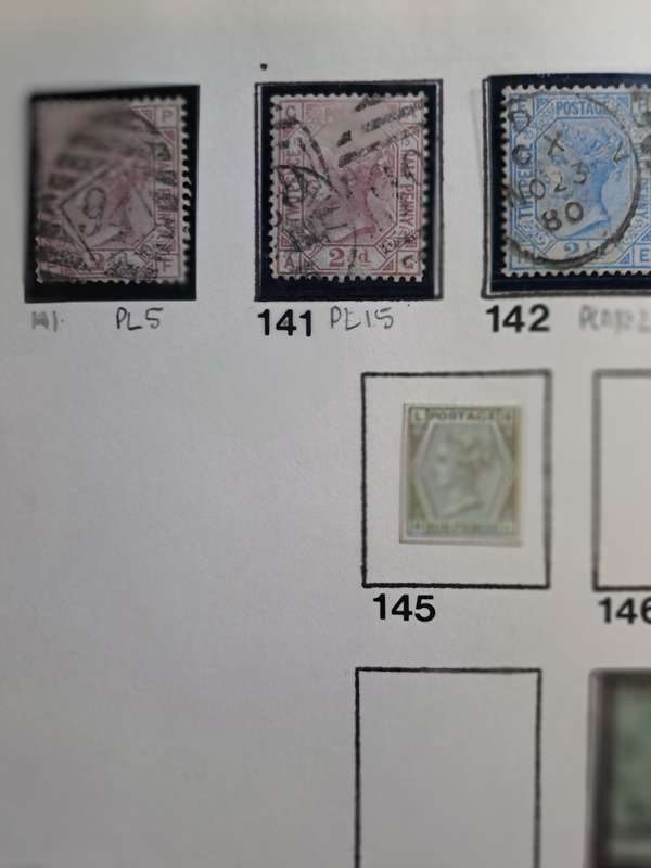 26 QV stamps of Great Britain - numbers between 139 and 174 - Reduced price