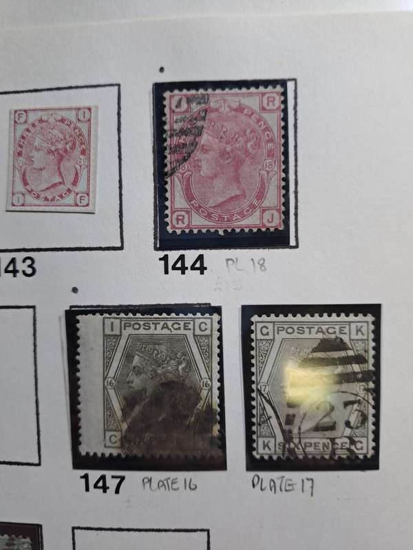 26 QV stamps of Great Britain - numbers between 139 and 174 - Reduced price