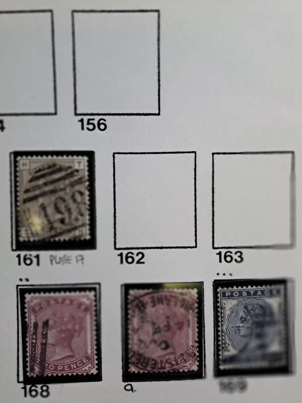 26 QV stamps of Great Britain - numbers between 139 and 174 - Reduced price