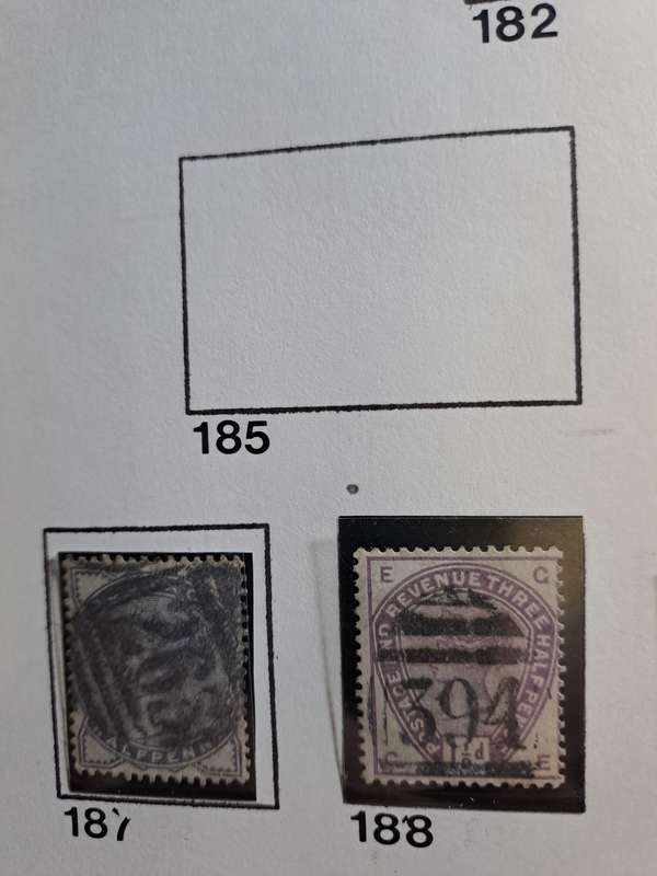 QV - GB stamps - 11 individual stamps numbers between 178 and 196 - Reduced price