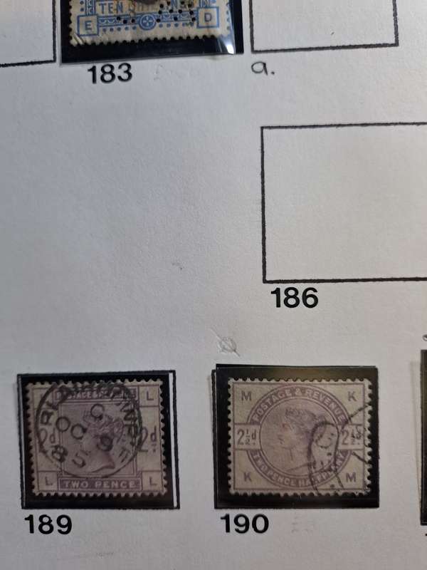 QV - GB stamps - 11 individual stamps numbers between 178 and 196 - Reduced price