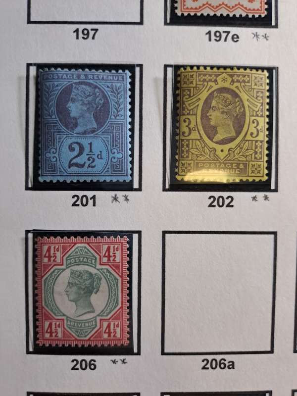QV - GB - Mint selection of 13 stamps (between numbers 197 and 214) - Reduced price