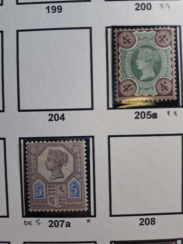 QV - GB - Mint selection of 13 stamps (between numbers 197 and 214) - Reduced price