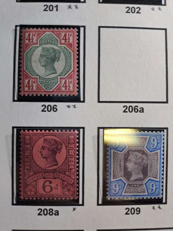 QV - GB - Mint selection of 13 stamps (between numbers 197 and 214) - Reduced price