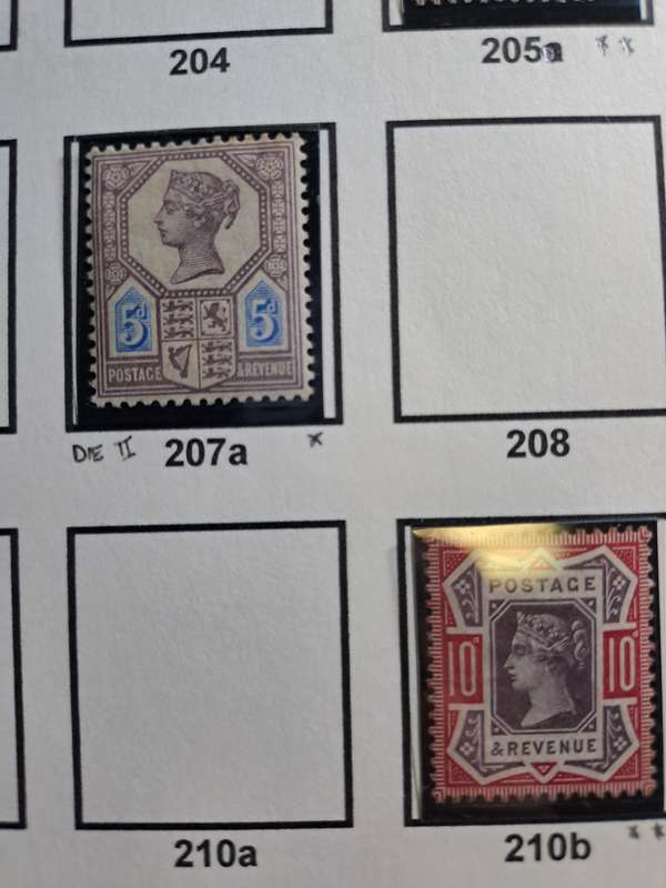 QV - GB - Mint selection of 13 stamps (between numbers 197 and 214) - Reduced price