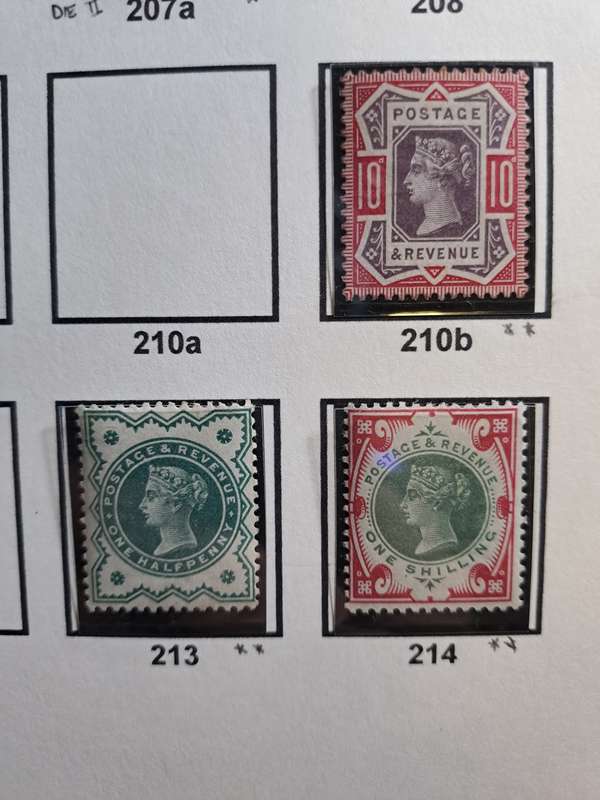 QV - GB - Mint selection of 13 stamps (between numbers 197 and 214) - Reduced price