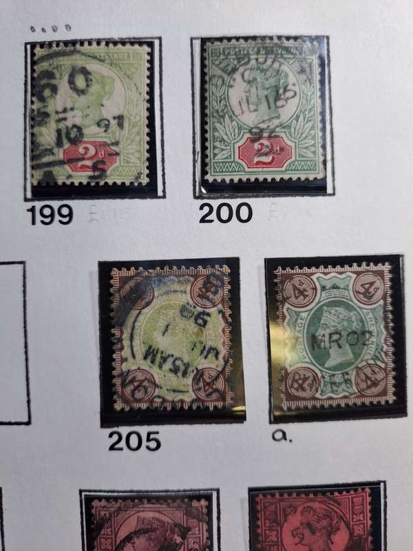 26 QV stamps of GB - numbered between 197 and 214 - Reduced price