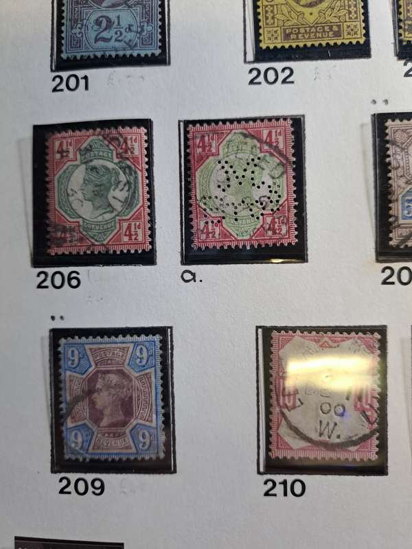 26 QV stamps of GB - numbered between 197 and 214 - Reduced price