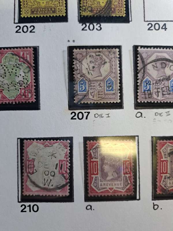 26 QV stamps of GB - numbered between 197 and 214 - Reduced price