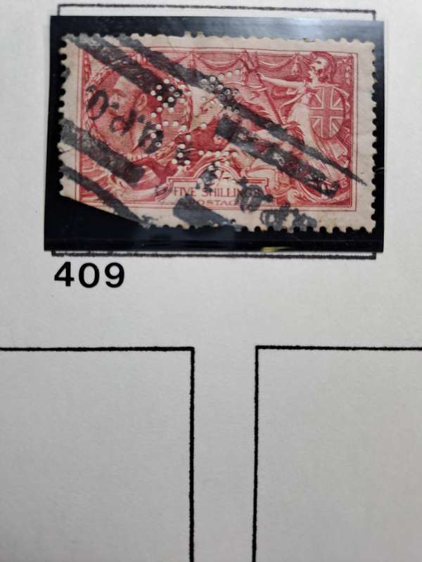 KG V - 7 Sea Horses stamps - Reduced price