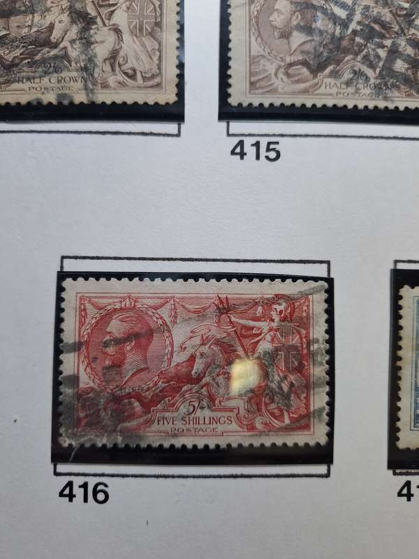 KG V - 7 Sea Horses stamps - Reduced price