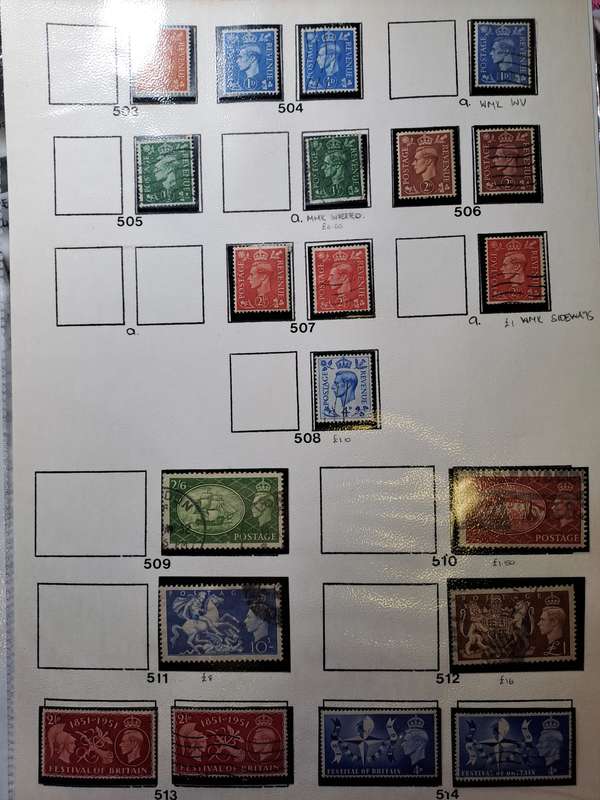 GB KG VI - 112 Stamps - Reduced price