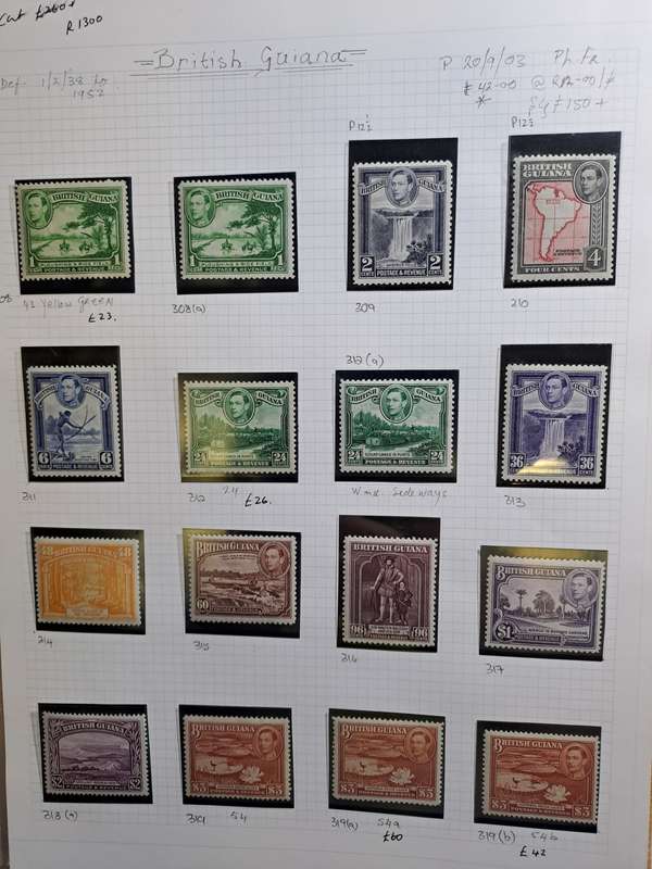 British Guiana - 61 stamps - Reduced price