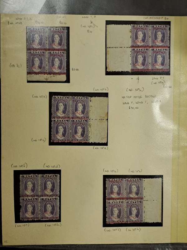 Natal - No 107 varieties - 20 Stamps - Final Reduced price