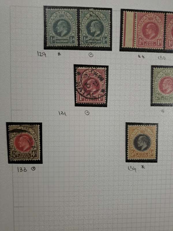 Natal : No 129-134 - 10 Mint and used stamps - Final Reduced price