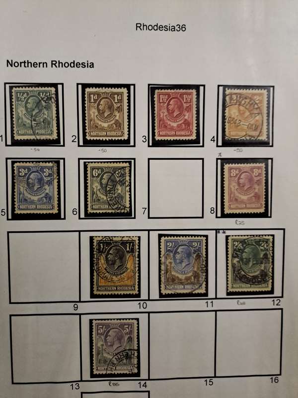 Northern Rhodesia - No 1 -14 Used