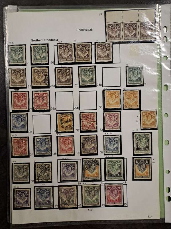 Northern Rhodesia - No 25-45 Mint and used stamps - Reduced price