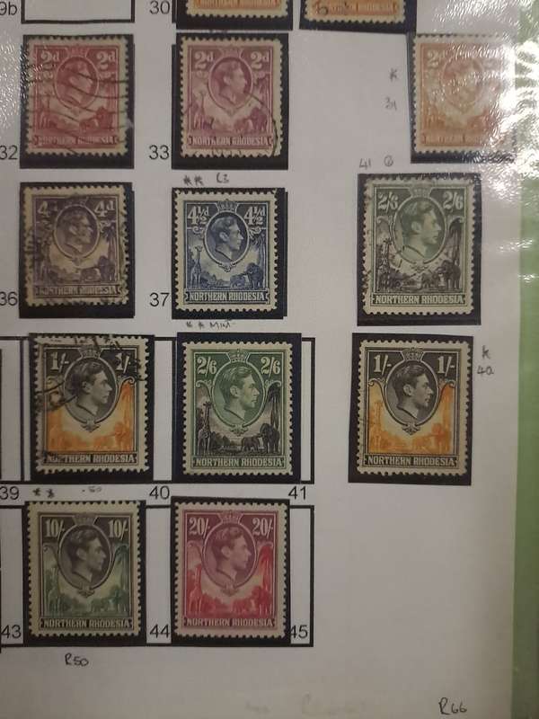 Northern Rhodesia - No 25-45 Mint and used stamps - Reduced price