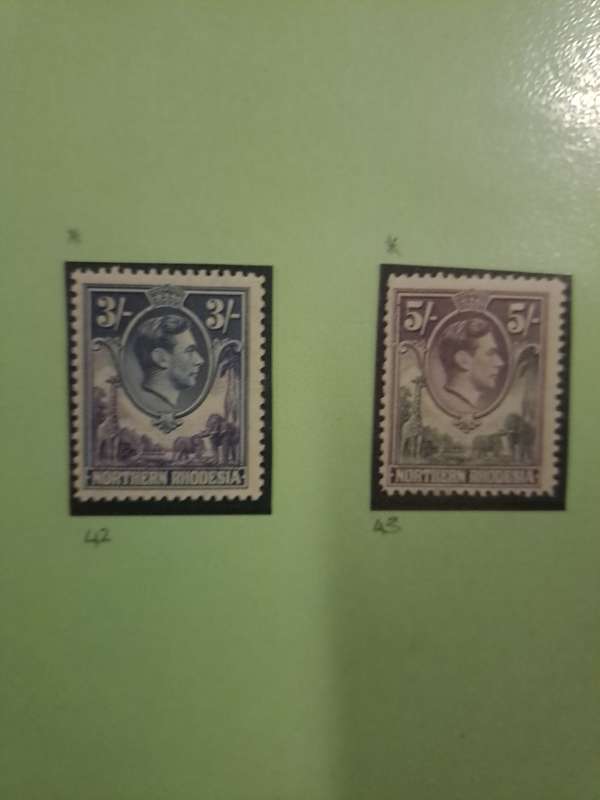 Northern Rhodesia - No 25-45 Mint and used stamps - Reduced price
