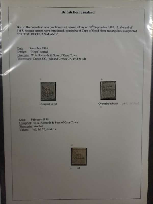 British Bechuanaland - No 1, 4 & 6