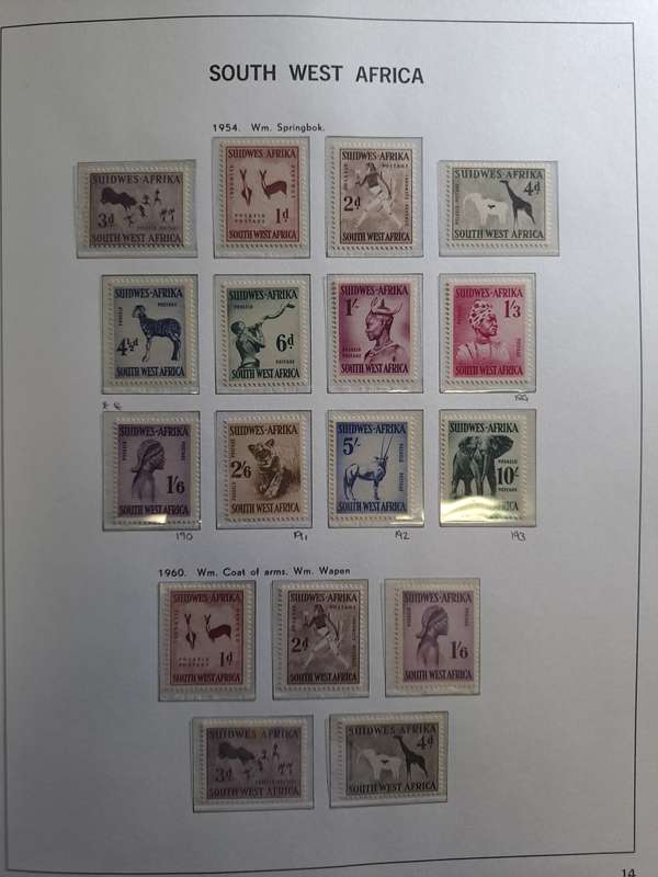 South West Africa - No 165-198 Mint