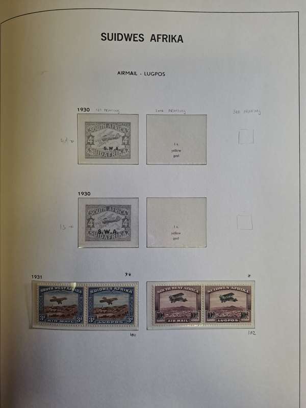 South West Africa - Air mail issue - No 101-102