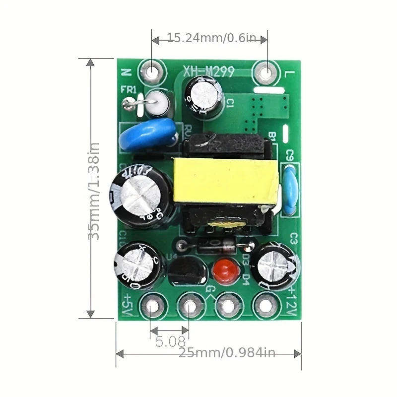 AC-DC Isolated Switching Power Supply Module PCB Board 110-22V to 5-12V