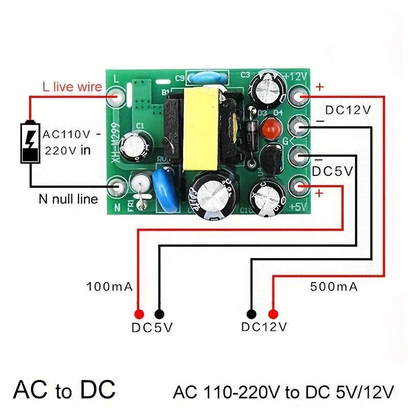 AC-DC Isolated Switching Power Supply Module PCB Board 110-22V to 5-12V