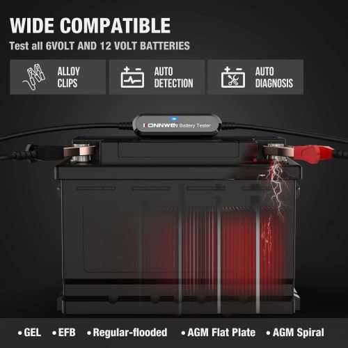 BK100 6V 12V Bluetooth Battery Monitor Mobile Car Motorcycle Lead-acid Battery Tester