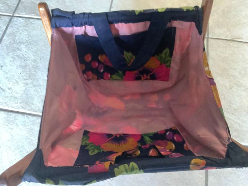 Knitting /sewing basket with rolls of wool