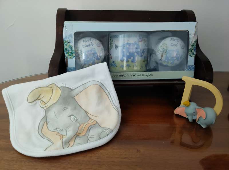 Cavania little bird & Ellie and dumbo  alphabet figurine