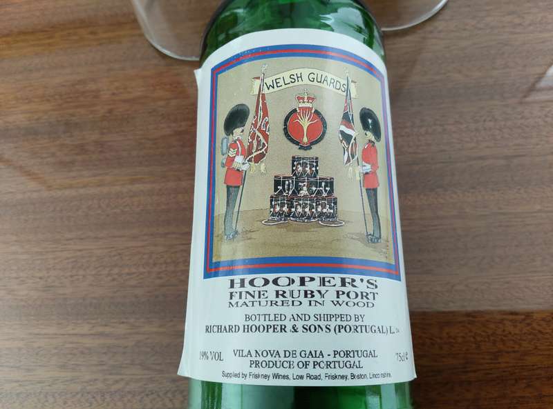 Military  Welsh guards Port  bottle empty