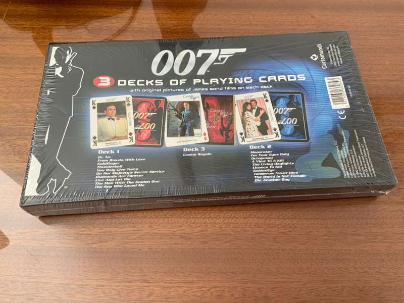Original 007 James Bond pictures film 3 packs set playing cards