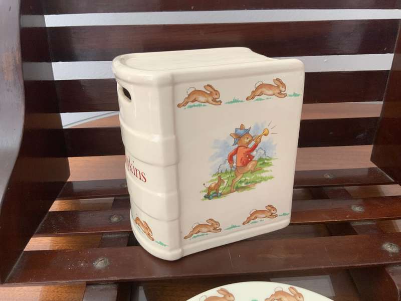 Bunnykins   Royal Doulton bowl & plate cup money book box